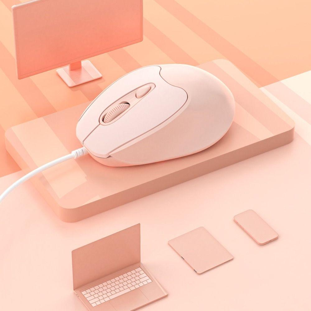 USB Wired Mute Mouse Type C USB Cable Ergonomic Mice Type C Wired Mouse Desktop Notebook