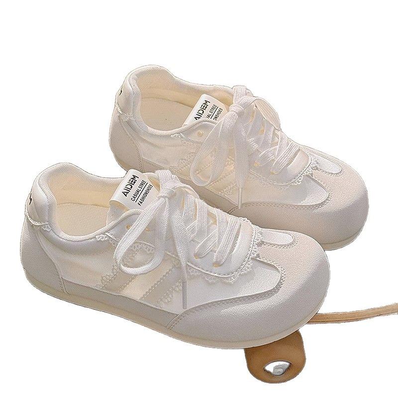 Ballet Puff Little White Shoes Women's Summer Thin Breathable New Niche Skirt Versatile Board Shoes