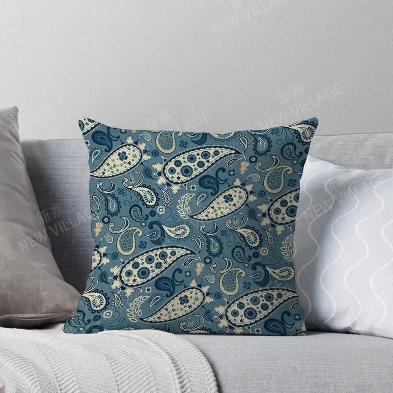 Mandala Flower Series Throw Pillow Cover With Short Plush Print For Living Room Sofa Decoration Cushion Cover Pillow Covers
