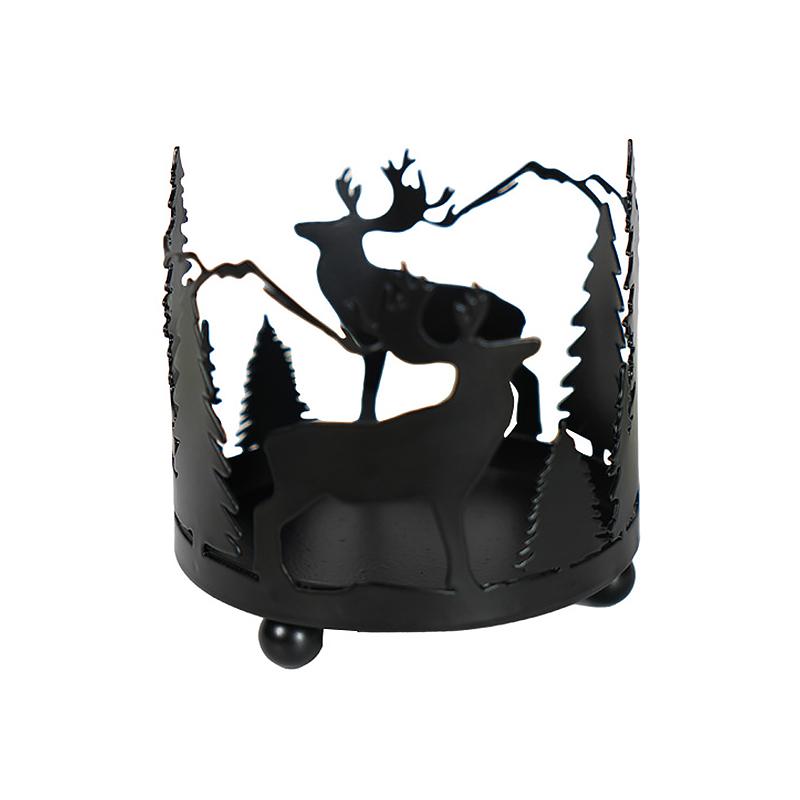 1 szt. Ozdoby Łoś Żelazny Pusty Świecznik Domowy Wystrój Świąteczny Wystrój Stołu Rekwizyty Prezent