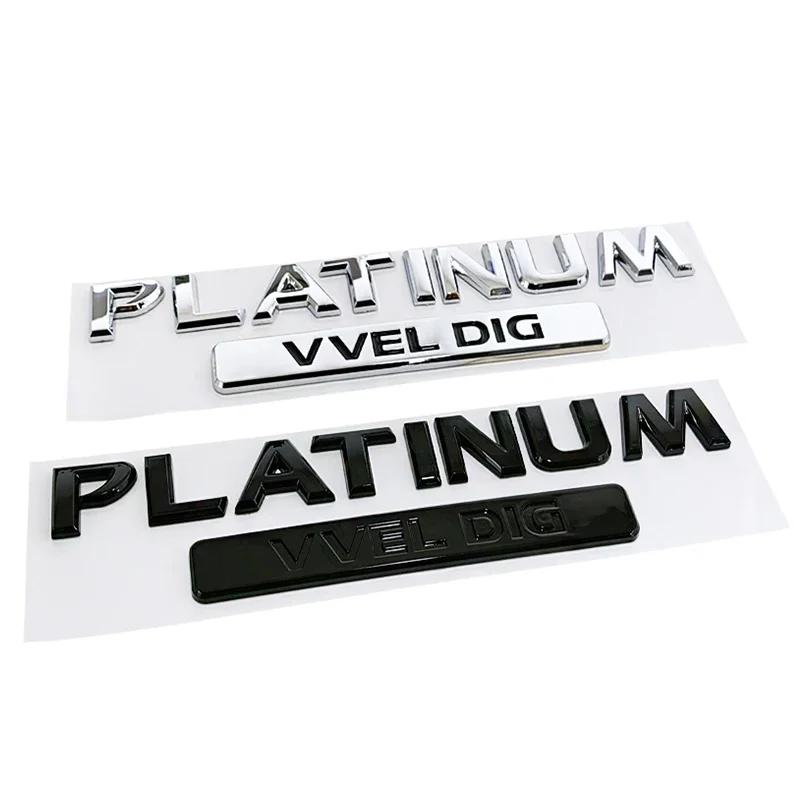ACY1 ABS Car Body Side Letter Sticker for Nissan PLATINUM VVEL DIG Emblem Auto Rear Trunk Badge Exterior Accessories