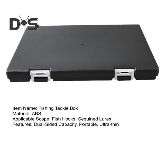 Skrzynka na sprzęt wędkarski przenośna skrzynia na przynęty kamuflażowa plastikowa dwustronna tacka na sprzęt wędkarski skrzynka na sprzęt wędkarski na haczyki z cekinami