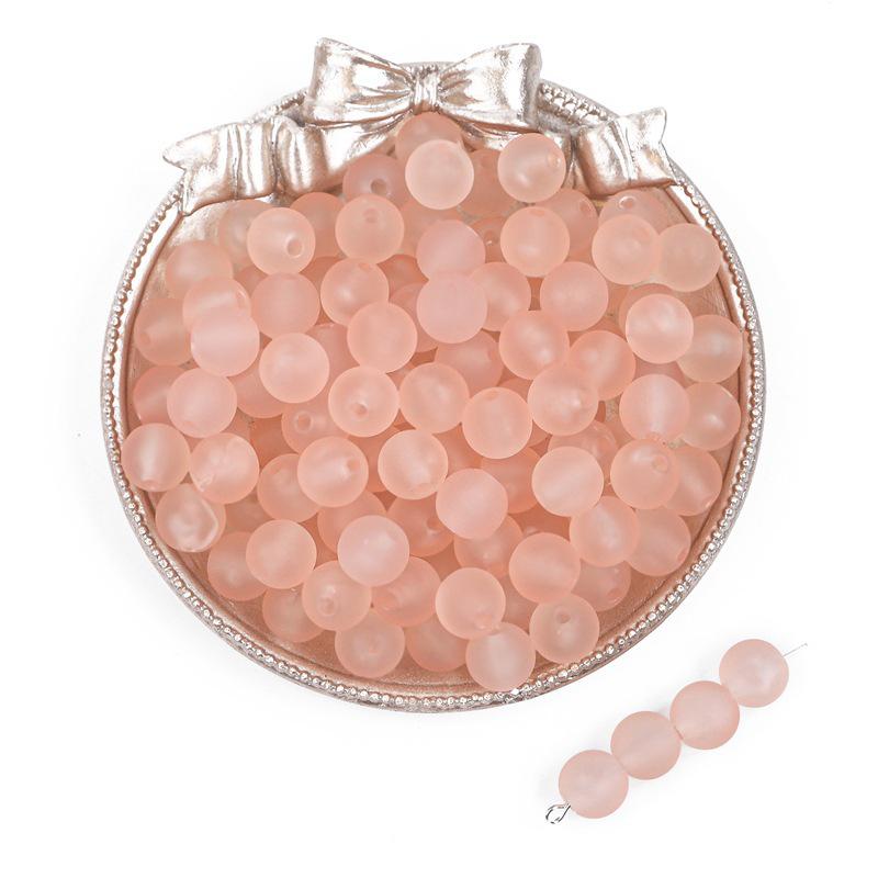 Transparent Frosted Acrylic Round Beads for DIY Jewelry and Beading