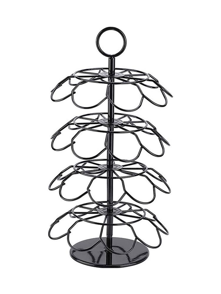 

Новая практичная металлическая стойка для дозирования кофейных капсул, подходит для 36 чашек, держатель для хранения капсул, тампер для кофейных капсул чёрный