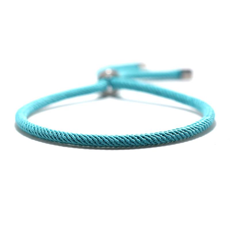 

Simple Style Rope Bracelet Unisex Unfading Sliding Adjustable Nautical Braslet Friendship Jewelry Lucky Red Thread Wrap Braclet светло-синий