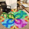 1pc Mandala Pattern Carpet for Office Non Slip, Round Carpet, Soft & Comfortable, Carpet for Office, Lightweight Round Floor Mat