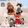 Schnauzer Rex Devon Fox Kid Plush Toy Hoodie Sweater Doll Pp Cotton Doll Filling
