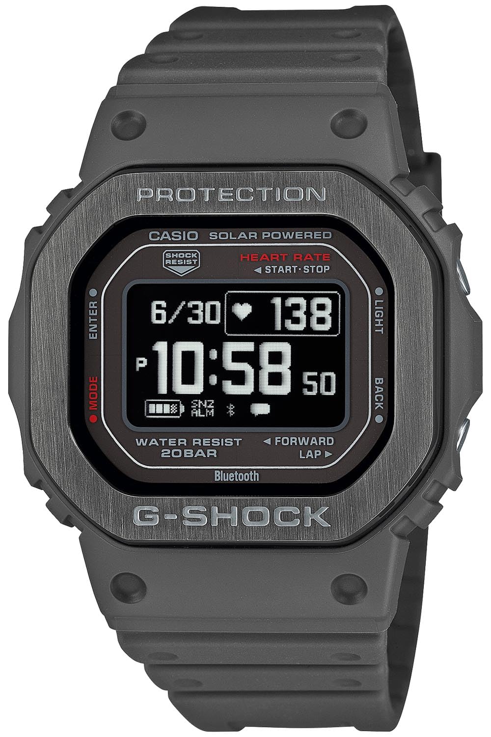 

Watch Heart Rate Monitor with Bluetooth Gray [Casio] G-Shock [] G-SQUAD DW-H5600MB-8JR Men s сірий колір