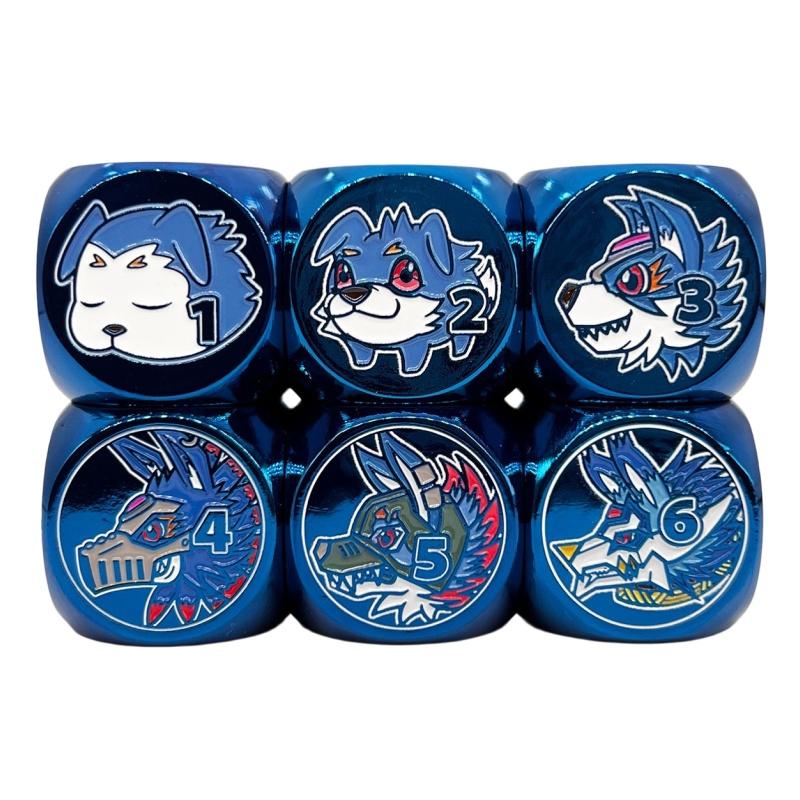 1pcs Digimon SEEKERS LOOGAMON Theme Board Game Card Metal Dice Anime DTCG Fan  Trading Card Game Indicator Dice Toy Gift