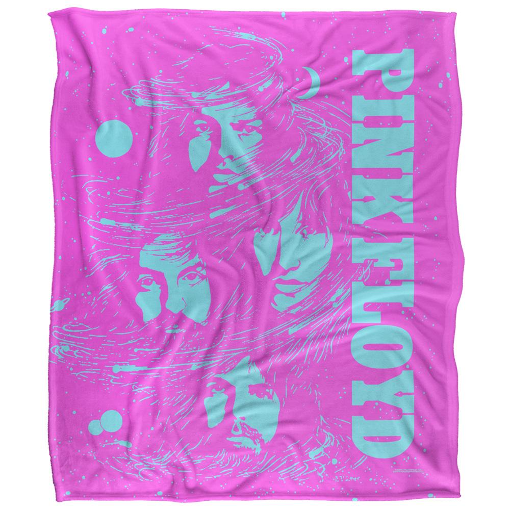 Pink Floyd Silky Space Faces Supersoft Blanket