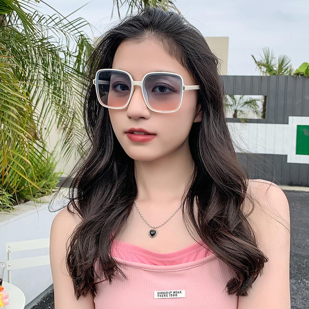 New Big Sunglasses Women Men Trendy Vintage Brand Designer Anti-UV Gradient Color Korean Version Glasses Fashion Accessories