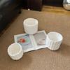 3pcs Set Cylindrical Paper Rope Woven Storage Baskets for Various Storage and Organization Scenarios Desk Cosmetic Organization