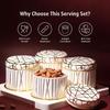 Airtight Dry Fruit Container Set- 4 Pieces (450mL each), Snacks Serving Bowls with Tray, Classic White, Serving Tray with Bowls for Snacks