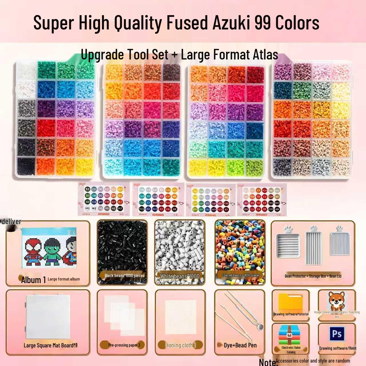2.6MM Perler Beads Kit: Educational Toy for Kids with Full Tool Set - High Quality Handmade Fuse Beads