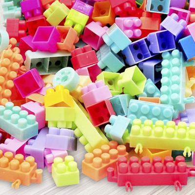 108 tk plastist ehitusklotsid kleebistega Lastele väikeste osakeste kokkupanemise mänguasi Loomingulised õpetlikud mänguasjad kingitus lastele poistele