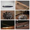 Alloy Zen Sandalwood Incense Holder - Horizontal Creative Ornament for Home and Indoor Use
