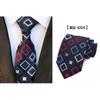 Men Business Tie Lightweight Multipurpose Adjustable Different Patterns Plaid Print Decorative Gentleman Wedding Daily Wear Necktie Clothes Accessory