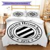 Montpellier HSC Logo Bedding Quilt Set Quilt Cover Pillowcase Home Decoration Birthday Gift (1 * Duvet Cover + 2 * Pillowcase, Without Core)