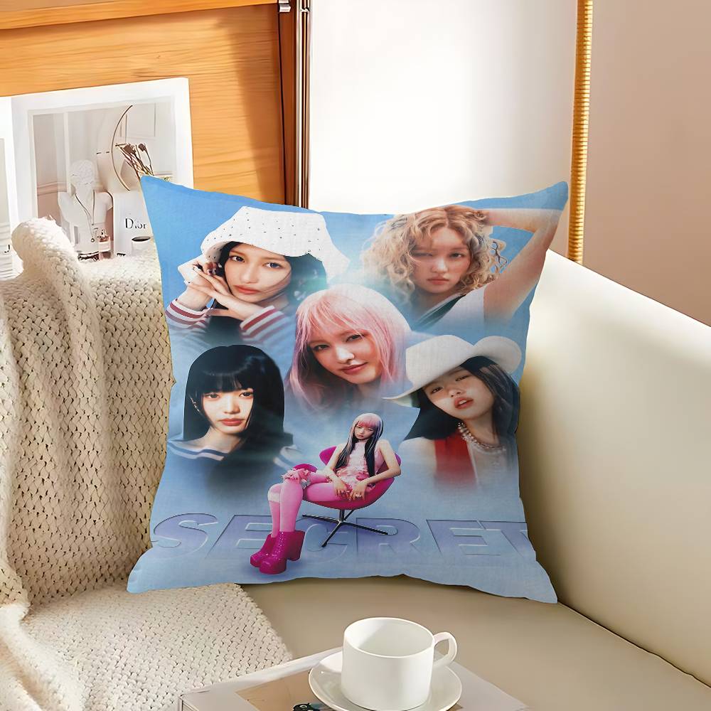 Kpop I-Ive Певица Наволочка Мультяшный Подарок Чехол на Подушку Спальня Дом Диван Стул Сиденье Декор Наволочка 12x12Inch