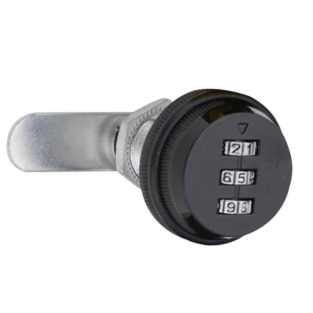 File Cabinet Password Cam Lock 3 Dial Anti Theft Zinc Alloy for Dressing Locker Drawer Letter