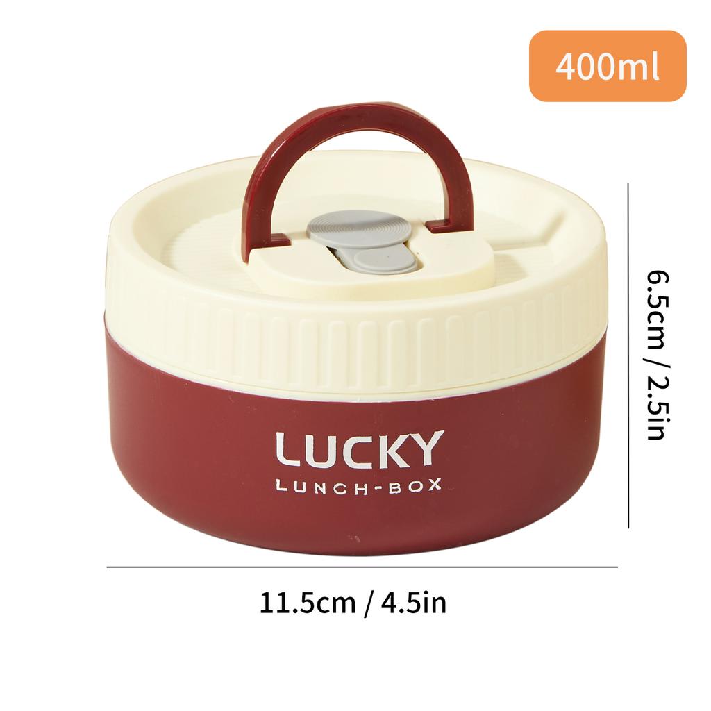 WORTHBUY Cute 304 Stainless Steel Thermal Bento Box With Handle Leak Proof Lunch Box Microwave Food Container For Students Adult