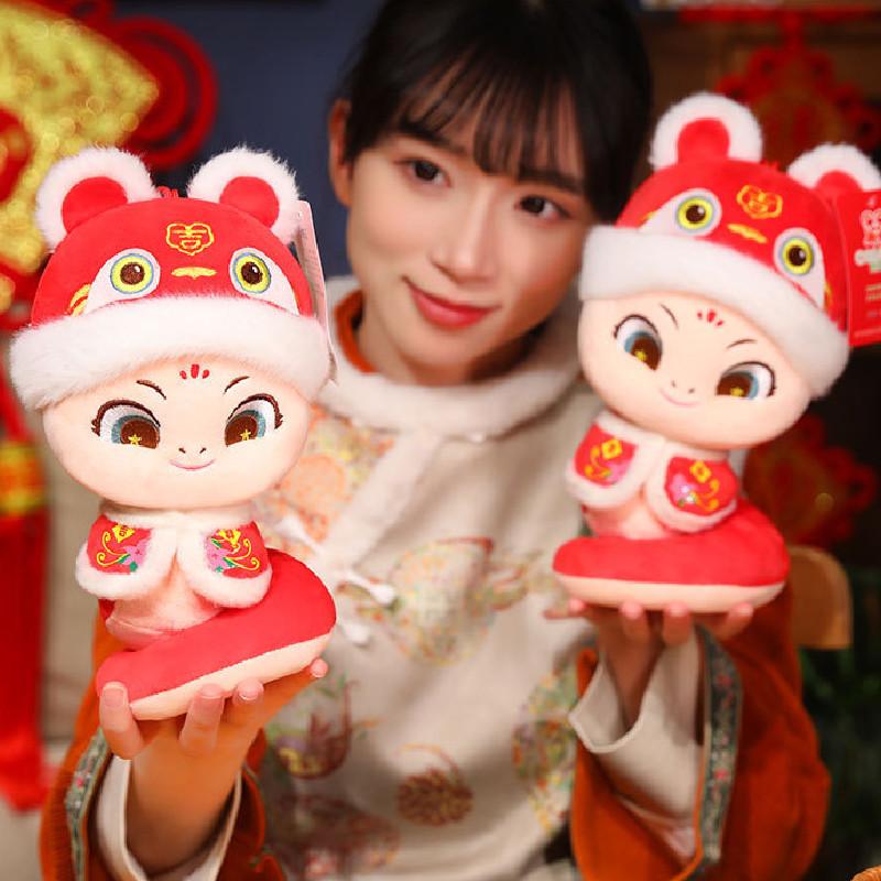 Adorable Tang Suit Snake Plush Toy 2025 Year Of The Snake Zodiac Doll Cute Snake Gift