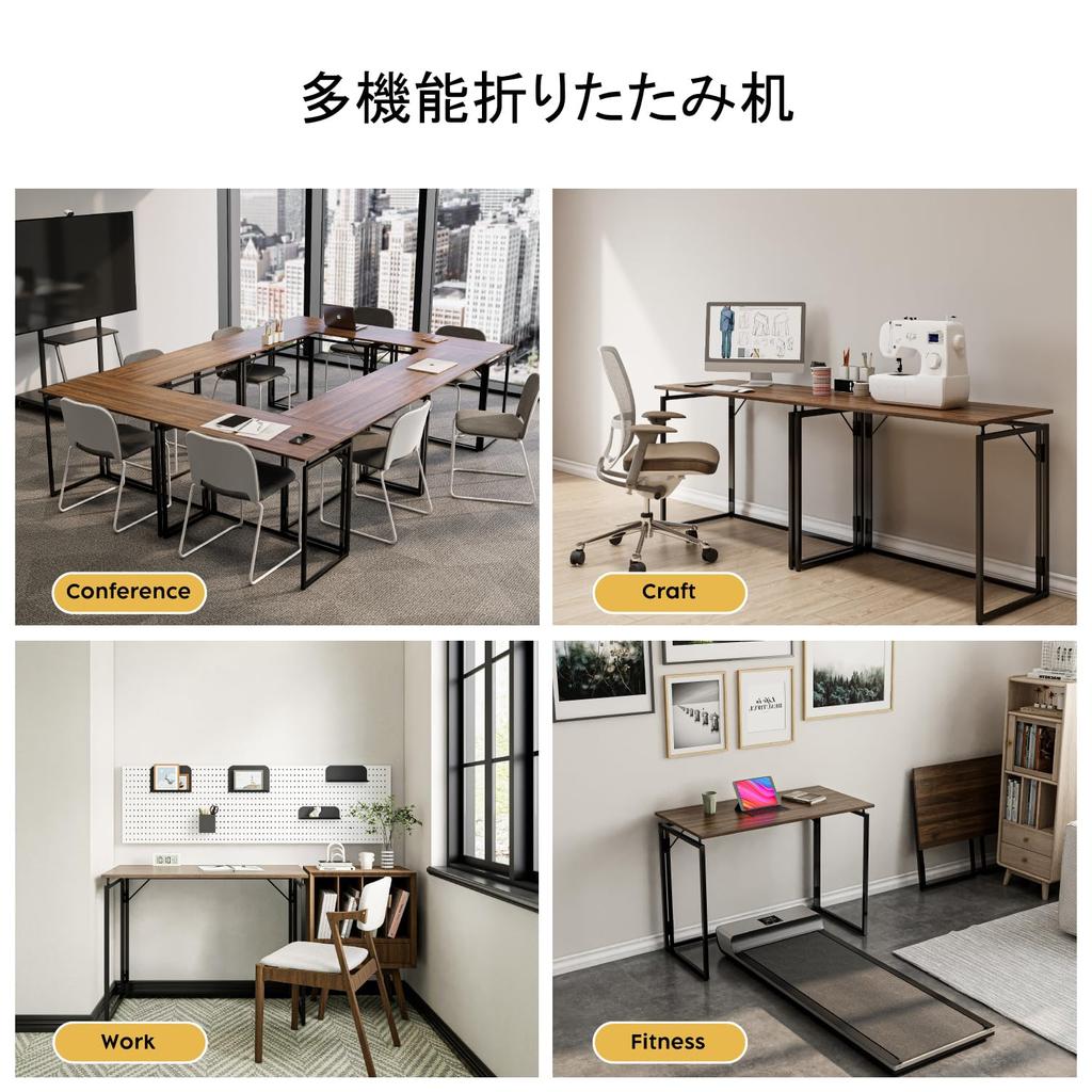 Alawooder Folding Compact Fully Assembled 60kg Weight Only 6cm Office Work Computer Wooden Gaming Work from Folding Desk 30 Table, Desk, [Easy