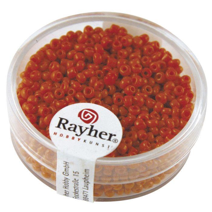 Perle rocaille 2 mm opaque Orange 17 g