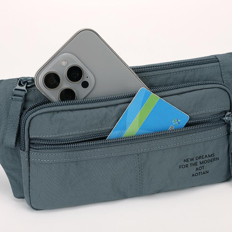 Borsa a petto da pendolare Borsa a vita tinta unita Borsa a tracolla messenger mobile multi-scomparto