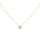 Alleun Silver 925 Round Pendant Cubic Mini Chain Necklace