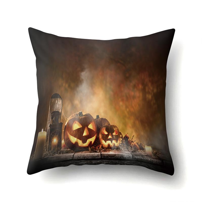 Halloween Pillowcase Car Waist Pillow Pumpkin Sofa Cushion Cover Office Home Living Room Pillowcase