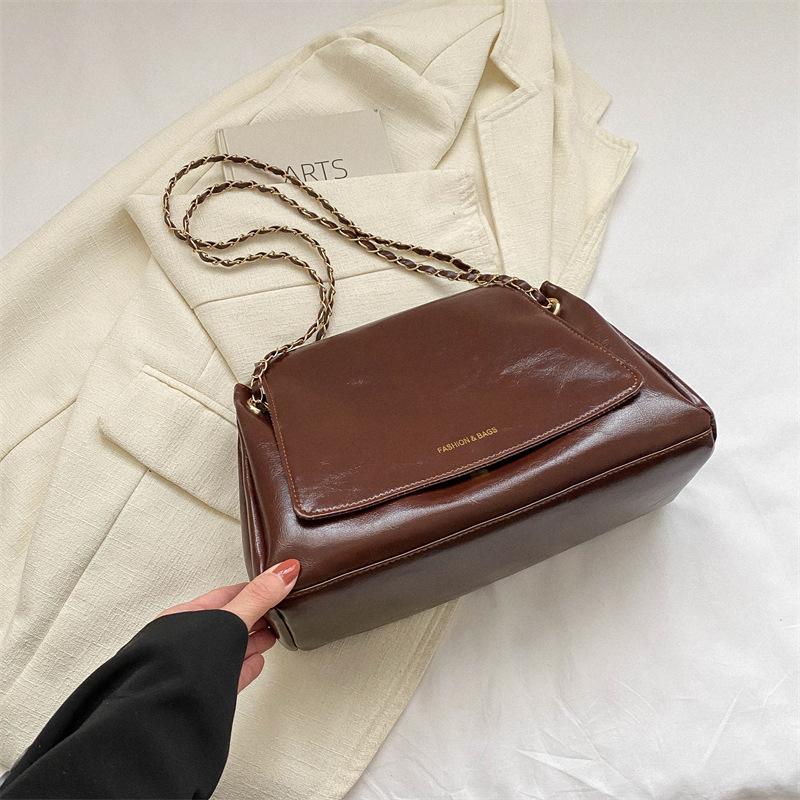 Vintage Women's Tote Bag Casual Solid Color Shoulder Bag Large Capacity Women's Commuter Crossbody Bag Girl Tote Bag