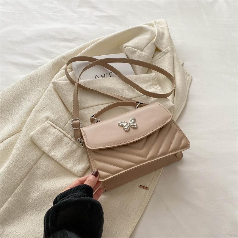

2024 casual shoulder bag niche simple portable small square bag women s simple fashion messenger bag new Korean version women s bag хакі