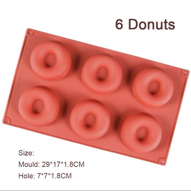 Silicone Donut Maker 3D DIY Baking Pastry Cookie Chocolate Round Molds Muffin Cake Mould Dessert Handmade Kitchen Cooking Tools 1