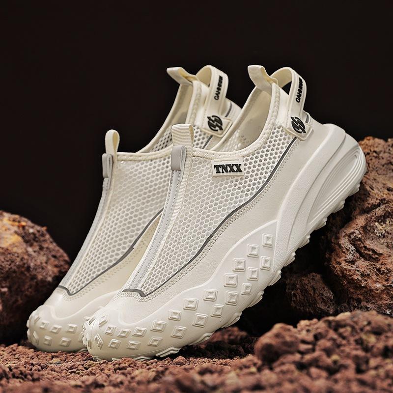 

Outdoor large mesh hollow men s shoes summer 2025 new breathable mesh sports shoes men s quick-drying creek wading shoes 44