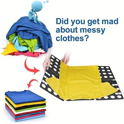 Plastic Clothes Folding Board Easy and Fast Kids Laundry Folder Shirt Folding Board Home Storage Tool for Kid Children Adults