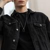 Men's Stylish Black Square Necklaces, Waterproof Stainless Steel Geometric Pendant Neck Collar Male Gift Jewelry
