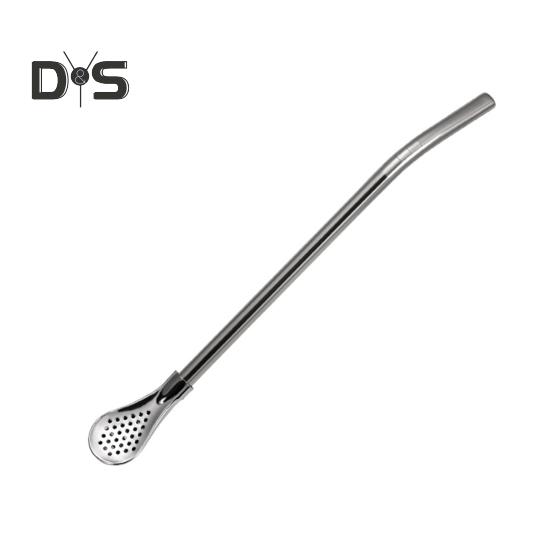 

Ложка-соломинка из нержавеющей стали для напитков, многоразовый фильтр для чая, соломинка для помешивания, многофункциональная, герметичная, для питья различных напитков 18cm