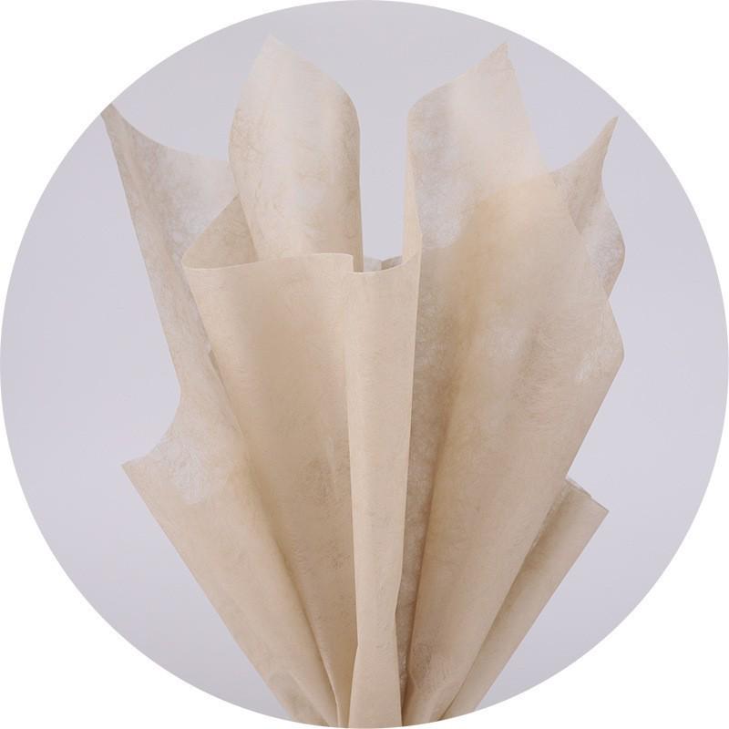 Carta da Bouquet Impermeabile Personalizzata - Materiale da Imballaggio per Fiori in Cotone a Tinta Unita