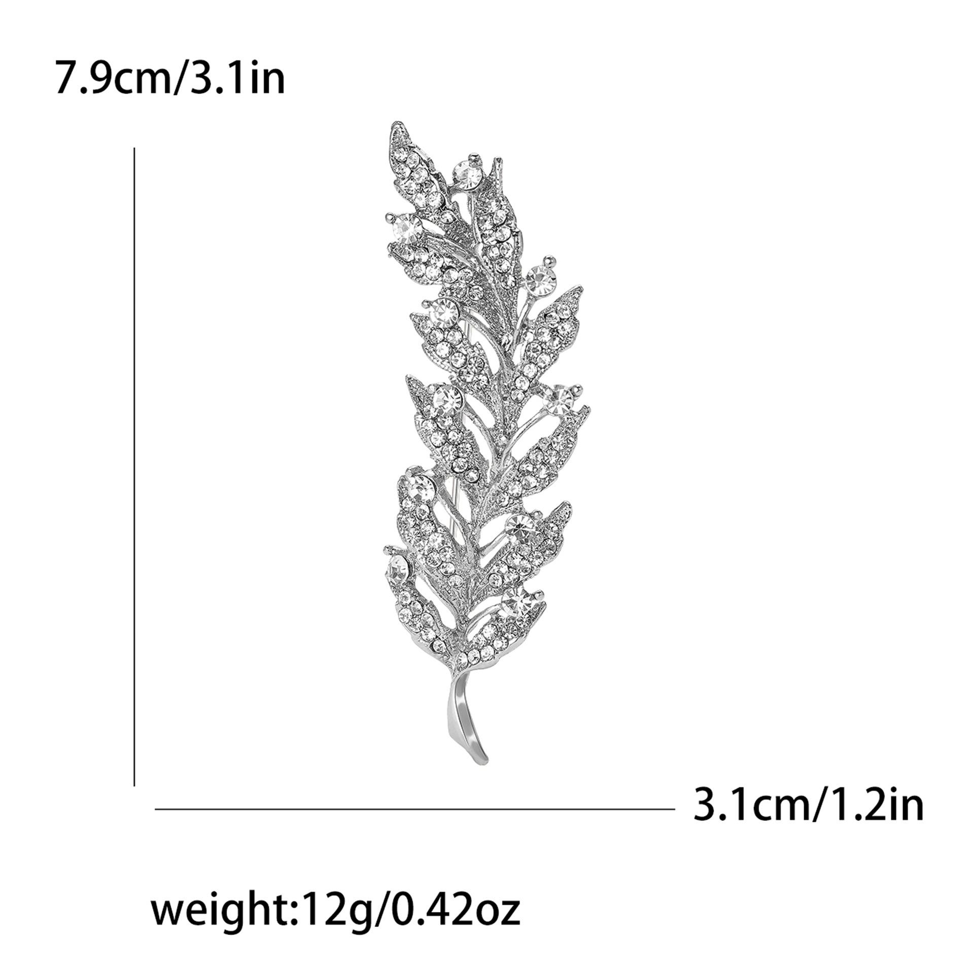 

Модная изысканная брошь в виде колоса пшеницы из сплава со стразами, высококачественный темпераментный женский кардиган, шаль, корсаж, ювелирные изделия, булавка