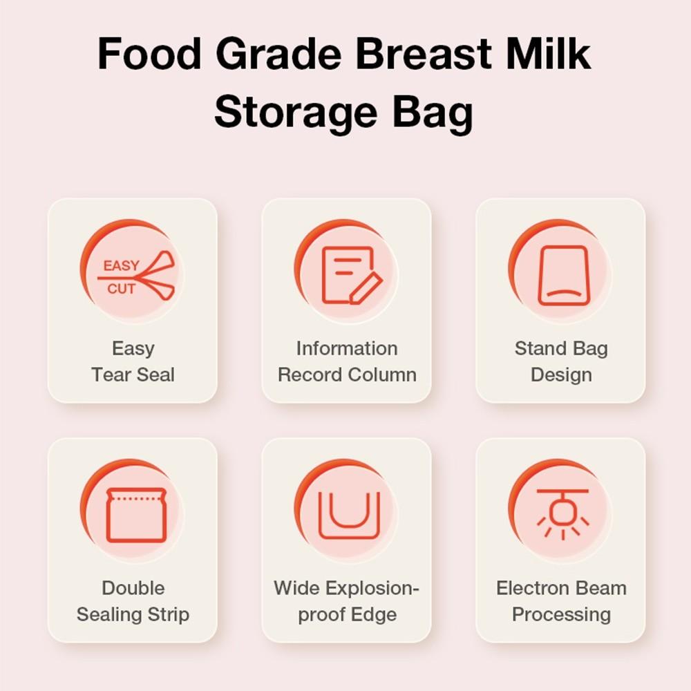 Save Space Breastmilk Storage Bags 100ml/150ml/200ml/250ml Breastfeeding Bags Breastfeeding Use