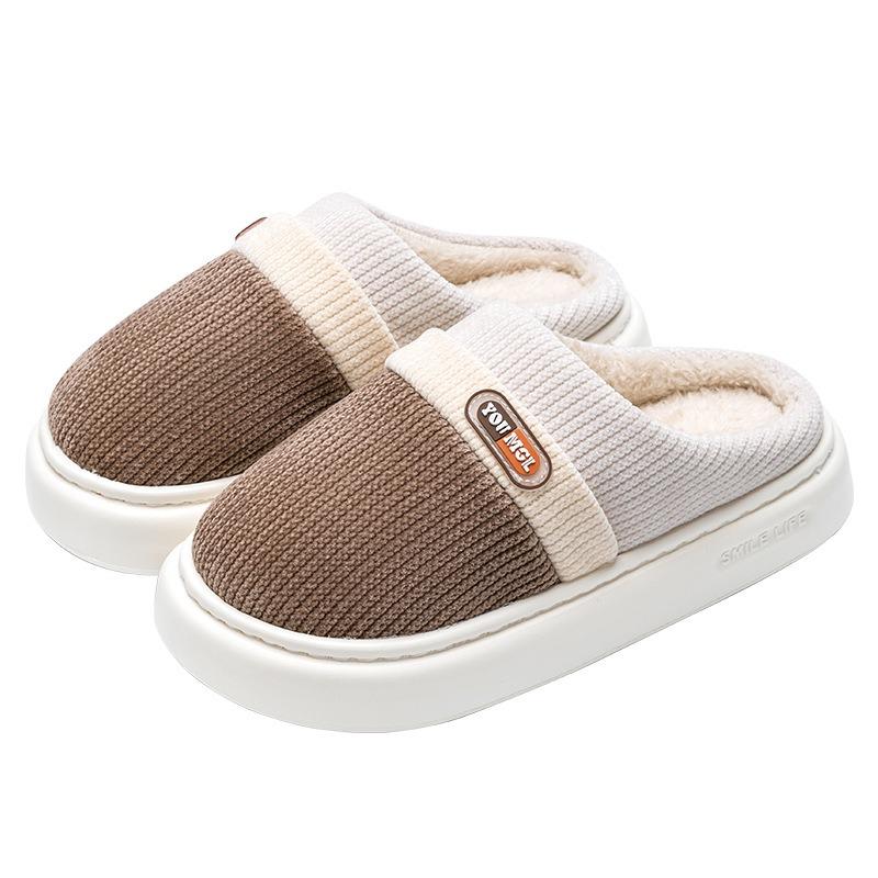 Thick-bottomed cotton slippers men's autumn and winter new indoor home warmth cotton slippers men's outer wear