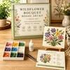 Handicraft Supplies for Home Sea Glass Mosaic Art Kit, Flower Insect DIY Unique Birthday Presents Her Craft Kit with Colorful Pieces Adults Beginners,