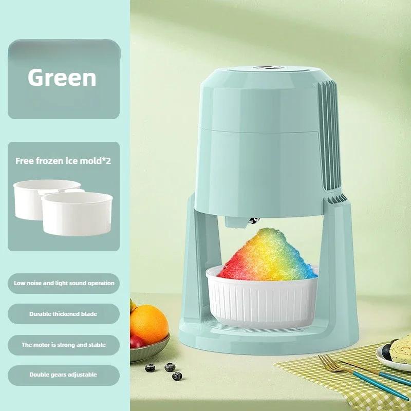 

220V Automatic Ice shavers Small household electric ice Shaved Machine two speed Adjustable ice shaving machine ice Crusher EU зелений