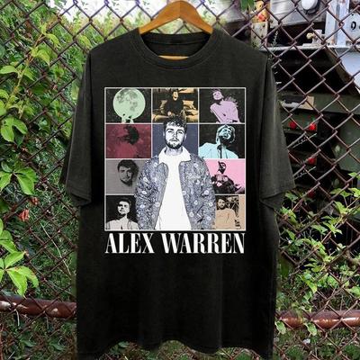 New Alex Warren Tour 2025 Cotton Black T Shirt Full Size S5XL Unisex T-Shirt