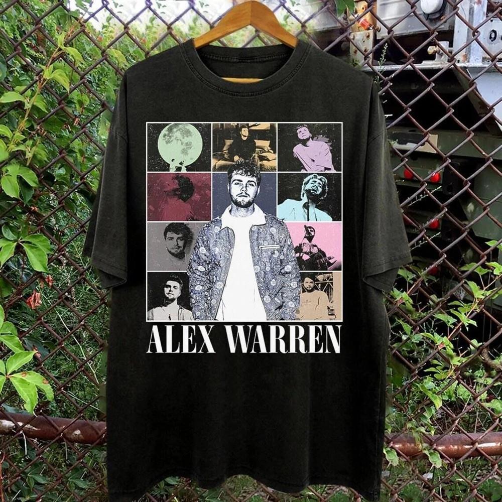 New Alex Warren Tour 2025 Cotton Black T Shirt Full Size S5XL Unisex T-Shirt XL