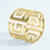 6pcs Gold & Silver Napkin Rings Wedding Serviette Ring Alloy Table Napkin Holder Hotel Western-style Food Table Craft Decoration