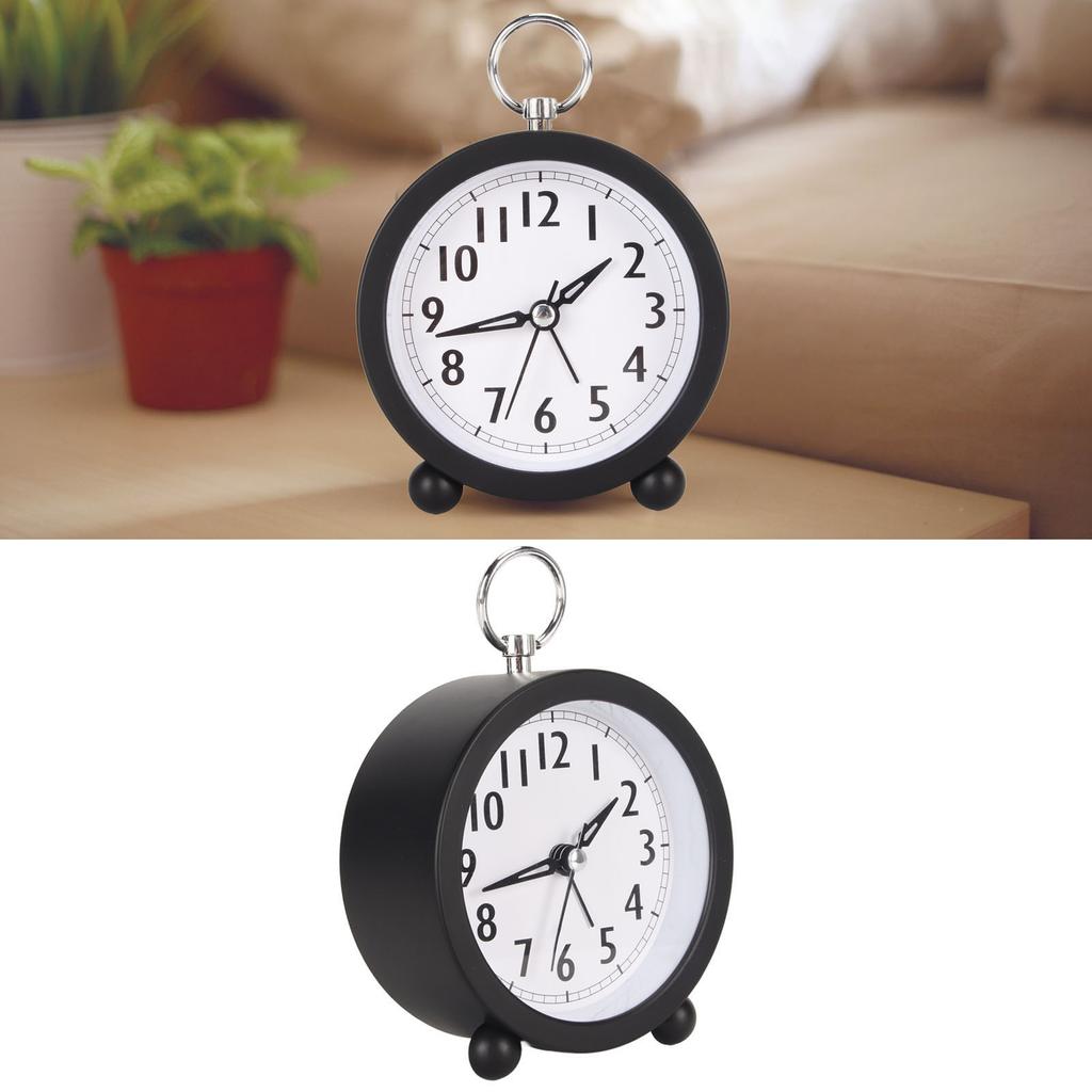 Alarm Clocks Multifunction Stylish Simple Silent Prevents Ticking Round Alarm Clocks for Desk Bedroom and Home
