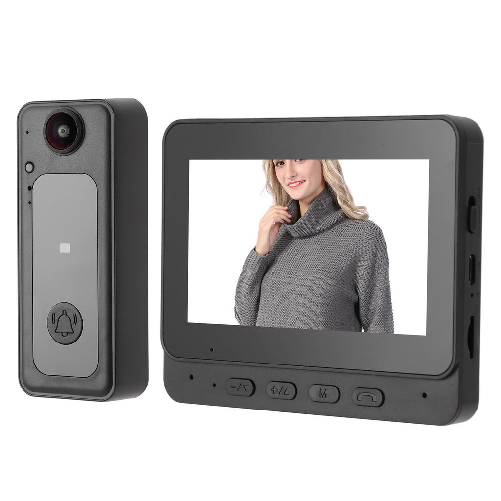 Chytrý bezdrátový videozvonek 4,3palcový displej 170 stupňů širokoúhlý 2cestné interkomové automatické nahrávání
