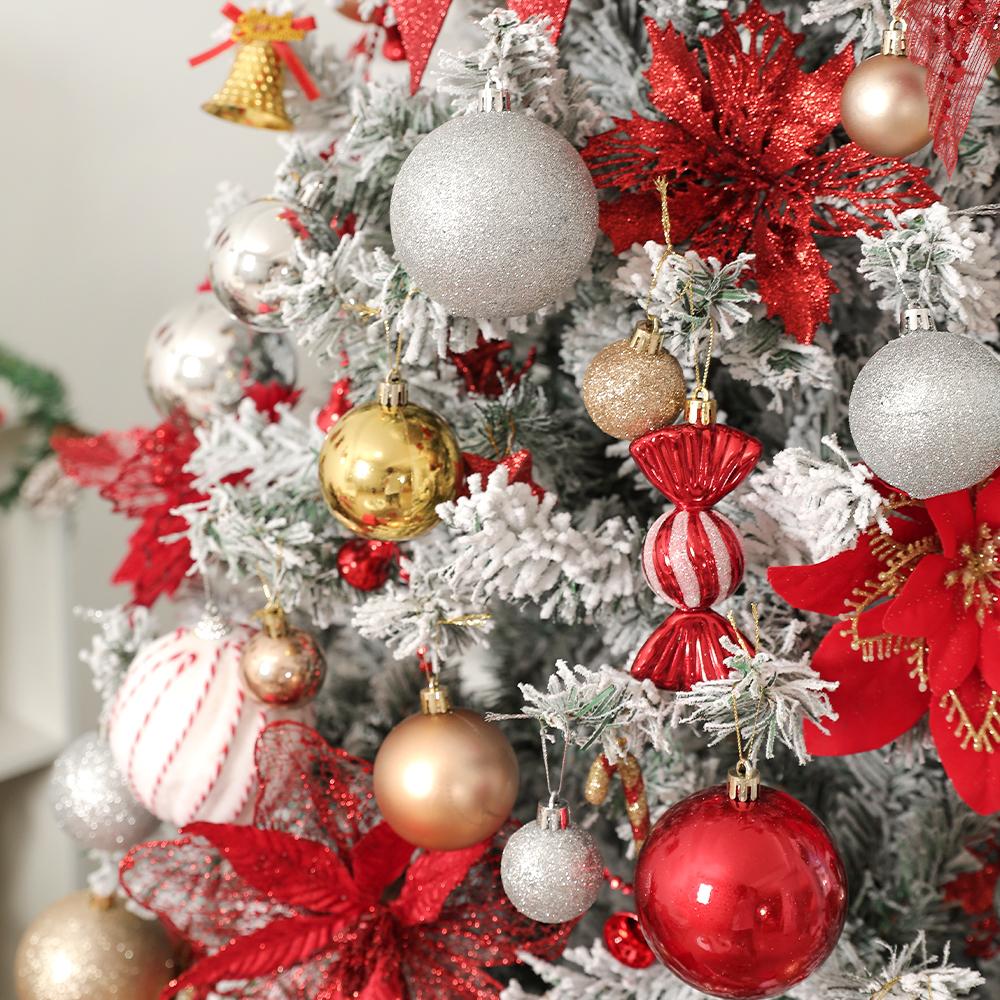 24Pcs 6CM Christmas Balls Decorations Hanging Christmas Tree Ornaments Pendants for Home Party Decor 2026 New Year Navidad Decor